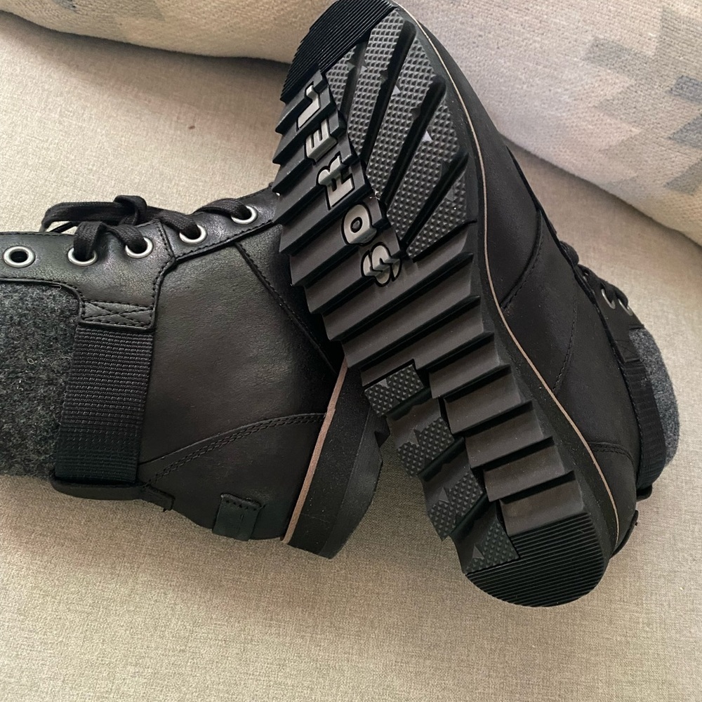 SOREL-Harlow Conquest-Black Winter Waterproof Boot 6.5,B NWOB - Picture 8 of 9